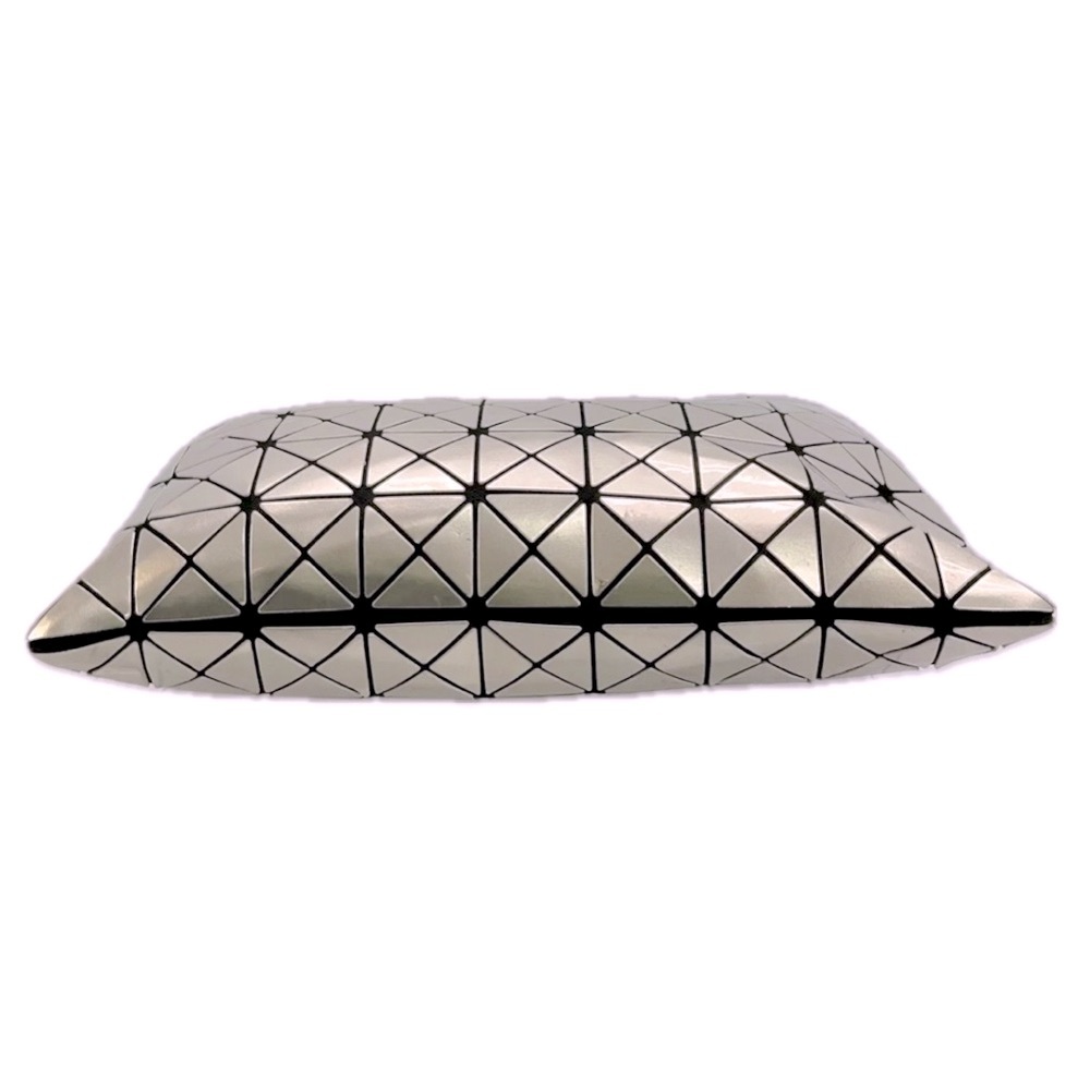 [Bao Bao] Issey Miyake Metallic PVC Geometric Black Mesh Zip-Close Shoulder Tote - Picture 10 of 16